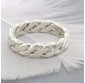 Climbing knot bangle bracelet in sterling silver